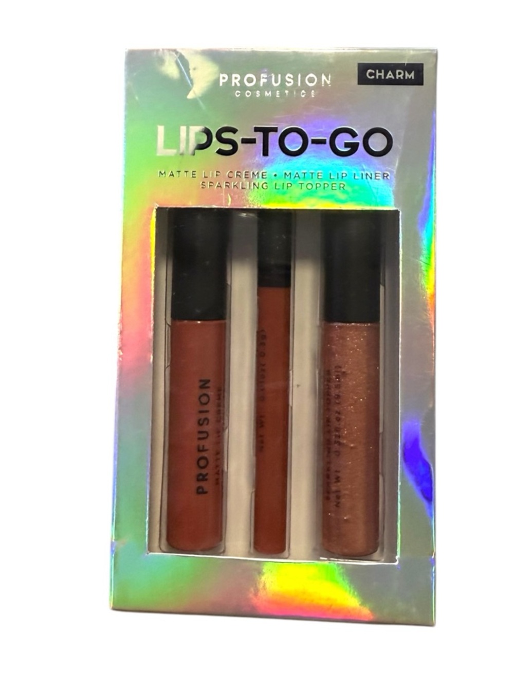 Profusion Cosmetics LIPS-TO-GO Trio in Charm - Brown and Copper